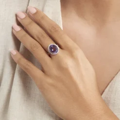 Bague Anna Or Jaune Amethyste Et Oxyde De Zirconium-Histoire d'Or