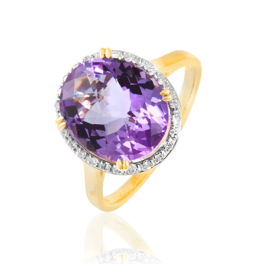 Bague Anna Or Jaune Amethyste Et Diamant-Histoire d'Or Best