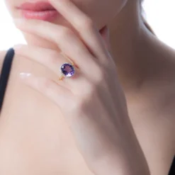 Bague Anna Or Jaune Amethyste Et Diamant-Histoire d'Or Best