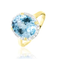 Bague Anna Or Jaune Topaze Et Diamant-Histoire d'Or Discount