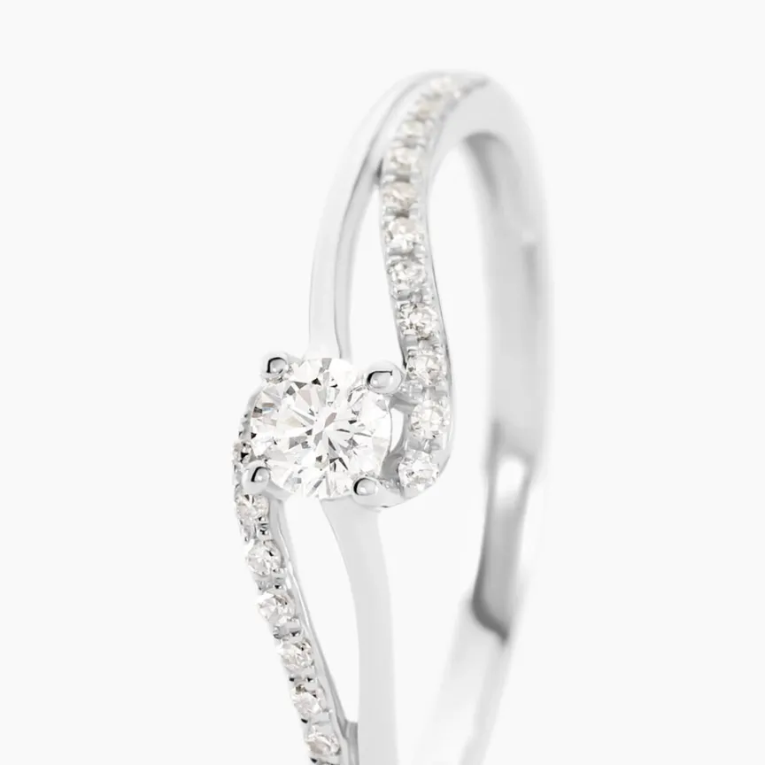 Bague Antigone Or Blanc Diamant-Histoire d'Or Sale