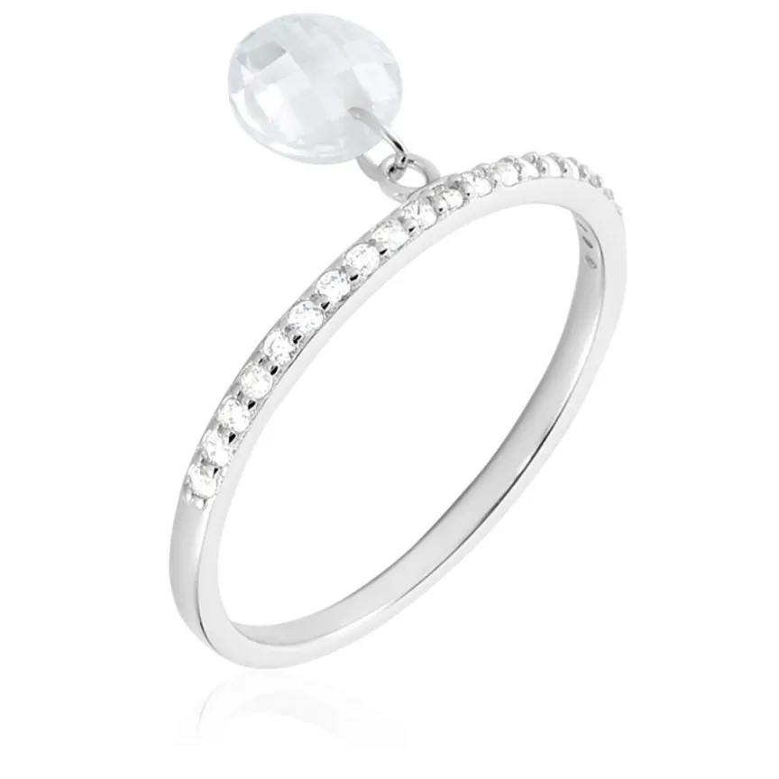 Bague Aodh Argent Blanc Oxyde De Zirconium-Histoire d'Or Outlet