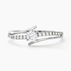 Bague April Or Blanc Oxyde De Zirconium-Histoire d'Or New