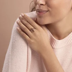 Bague Argent Blanc Accorus Ambre-Histoire d'Or Clearance