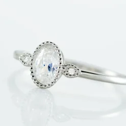 Bague Argent Blanc Afonso Oxyde De Zirconium-Histoire d'Or Clearance