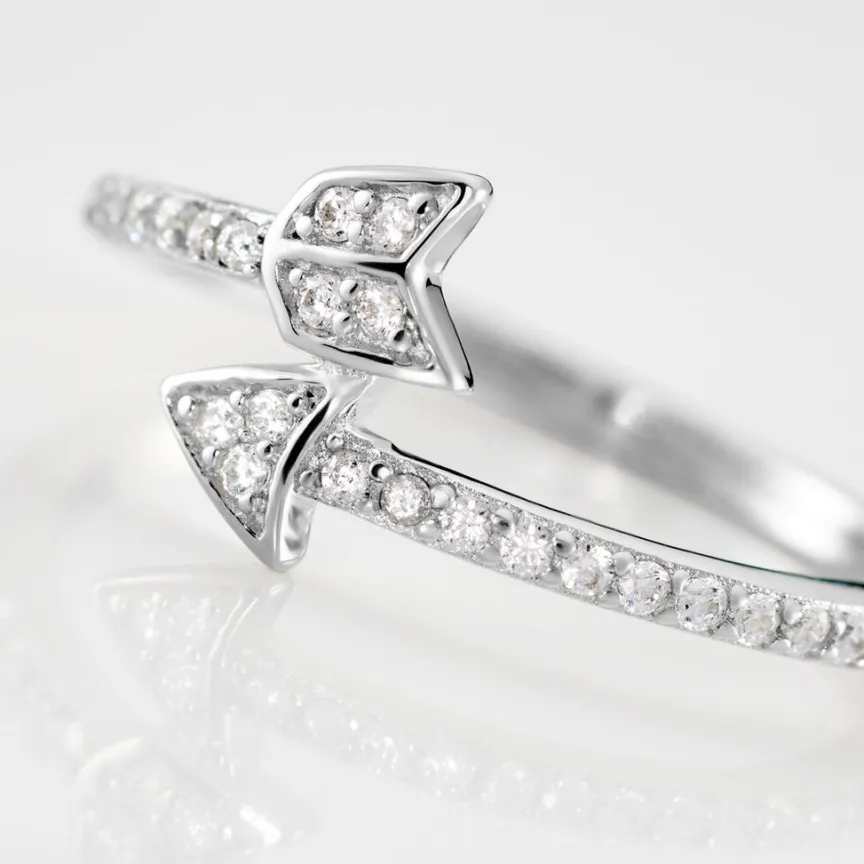 Bague Argent Blanc Caolan Oxydes De Zirconium-Histoire d'Or Best