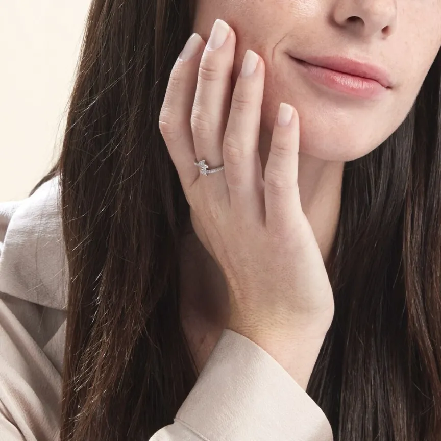 Bague Argent Blanc Caolan Oxydes De Zirconium-Histoire d'Or Best