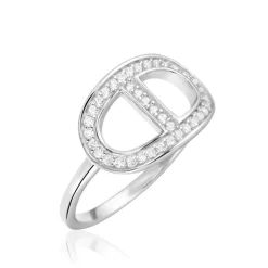 Bague Argent Blanc Caprina Oxydes De Zirconium-Histoire d'Or Best