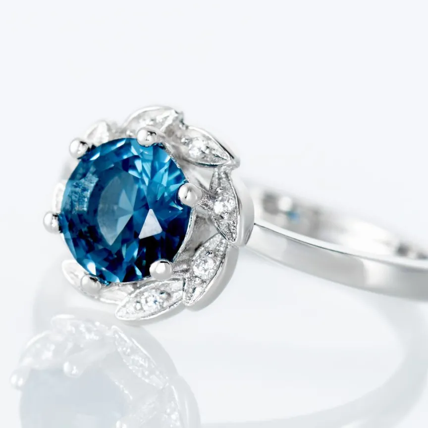 Bague Argent Blanc Clover Verre Oxydes De Zirconium-Histoire d'Or Best