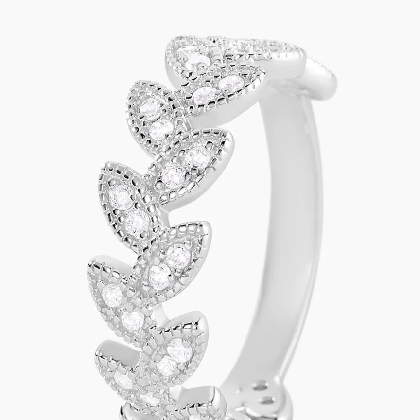 Bague Argent Blanc Cynome Oxydes De Zirconium-Histoire d'Or Sale