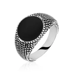 Bague Argent Blanc Tom Email Noir-Histoire d'Or Clearance