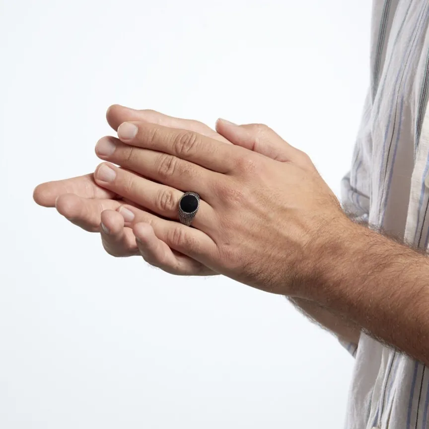 Bague Argent Blanc Tom Email Noir-Histoire d'Or Clearance