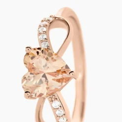 Histoire d'Or Bague Atieno Argent Rose Oxyde De Zirconium