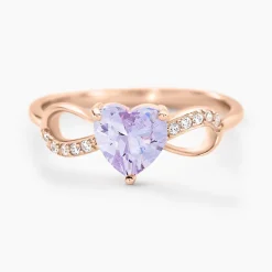 Histoire d'Or Bague Atieno Argent Rose Oxyde De Zirconium