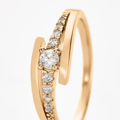 Bague Auberi Plaqué Or Jaune Oxyde De Zirconium-Histoire d'Or Sale