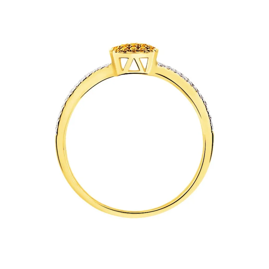 Bague Aude Or Jaune Saphir Et Diamant-Histoire d'Or Hot