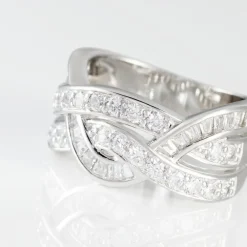 Bague Audon Argent Blanc Oxydes De Zirconium-Histoire d'Or New