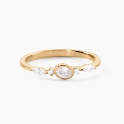 Bague Aurena Plaqué Or Jaune Oxyde De Zirconium-Histoire d'Or