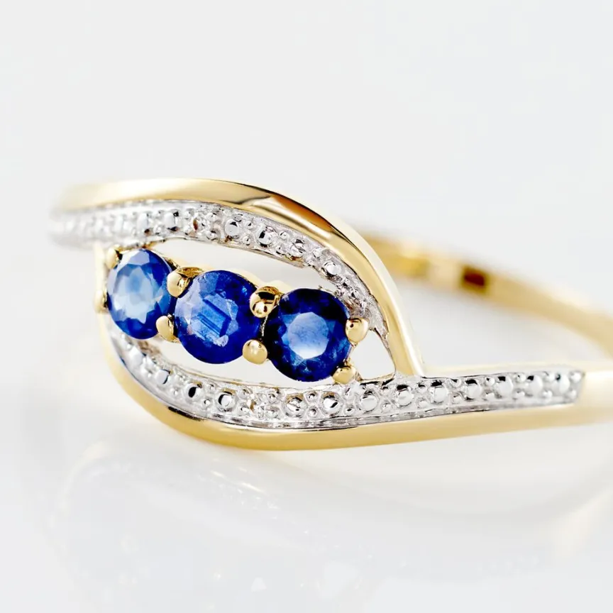 Bague Aurora Or Bicolore Saphir Et Diamant-Histoire d'Or Outlet