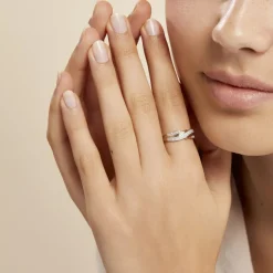 Bague Bandeau Or Jaune Oxyde De Zirconium-Histoire d'Or