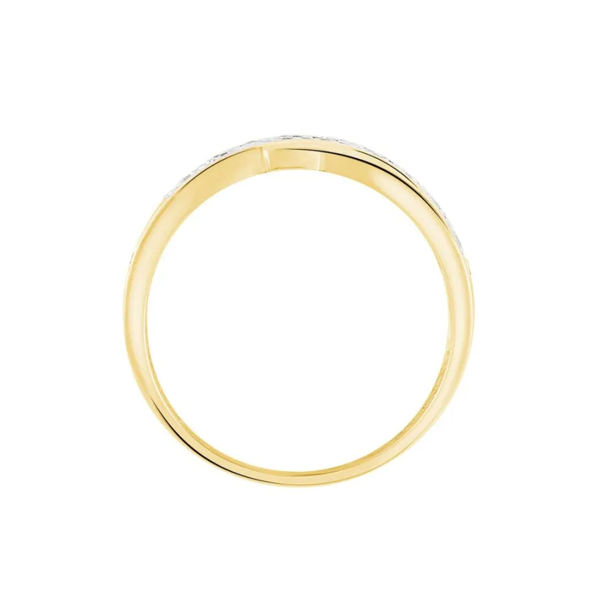 Bague Bandeau Or Jaune Oxyde De Zirconium-Histoire d'Or Best