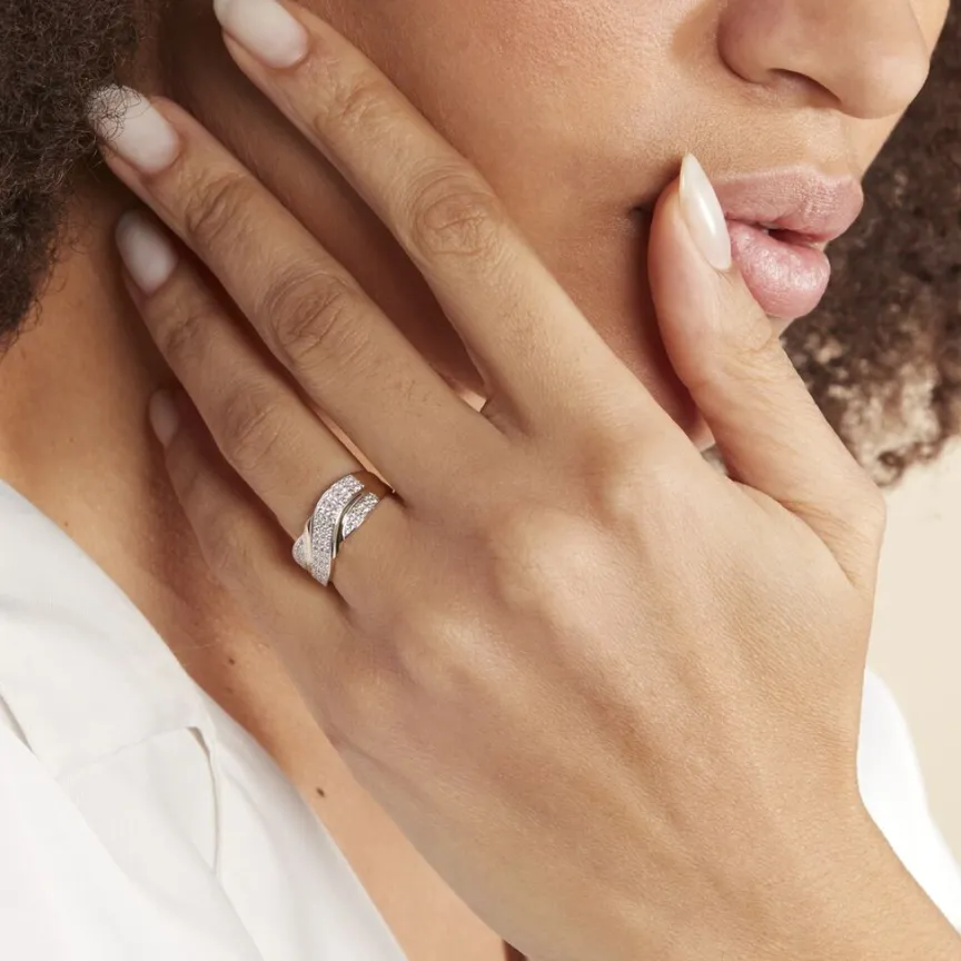 Bague Bandeau Or Jaune Oxyde De Zirconium-Histoire d'Or Best