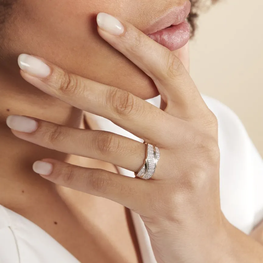 Bague Bandeau Or Jaune Oxyde De Zirconium-Histoire d'Or Best