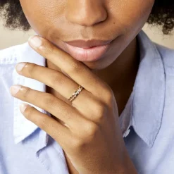 Bague Barrette Or Jaune Diamant-Histoire d'Or Clearance