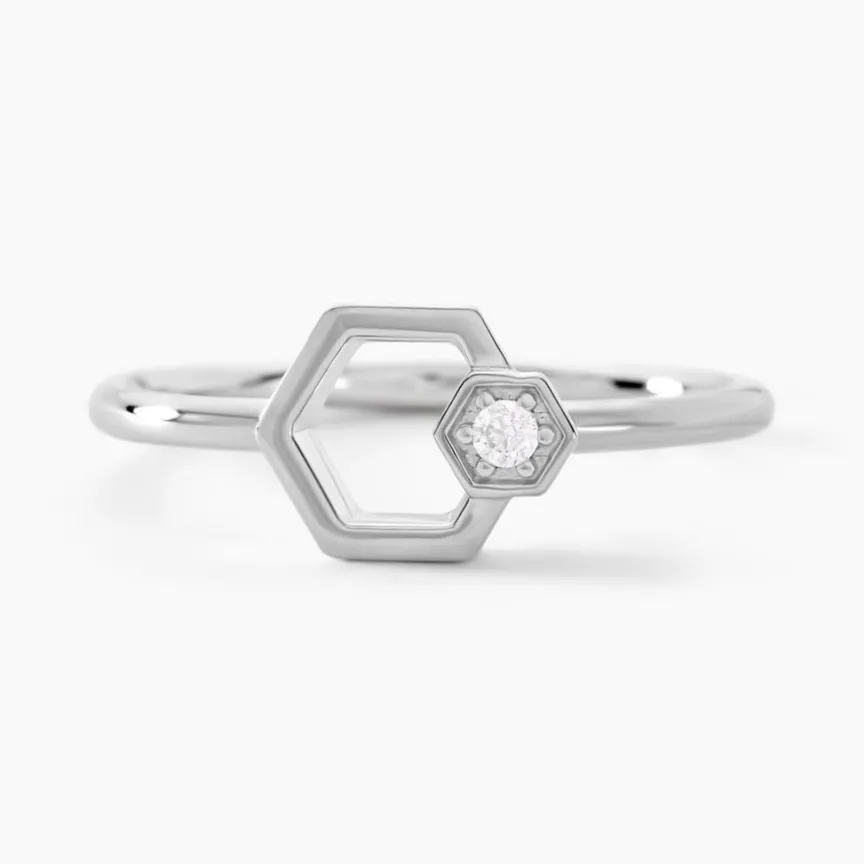 Bague Bee Good Argent Blanc Oxyde De Zirconium-Histoire d'Or Best