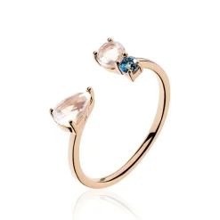Bague Belen Or Rose Topaze Et Quartz-Histoire d'Or Clearance
