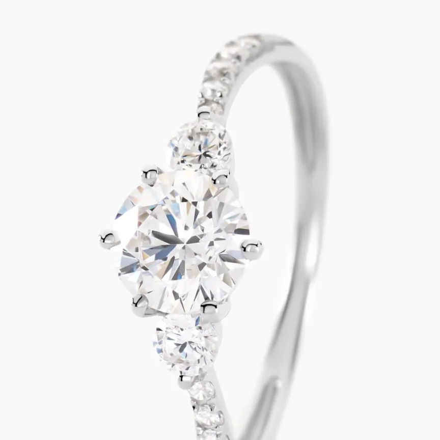 Bague Berata Or Blanc Oxyde De Zirconium-Histoire d'Or New