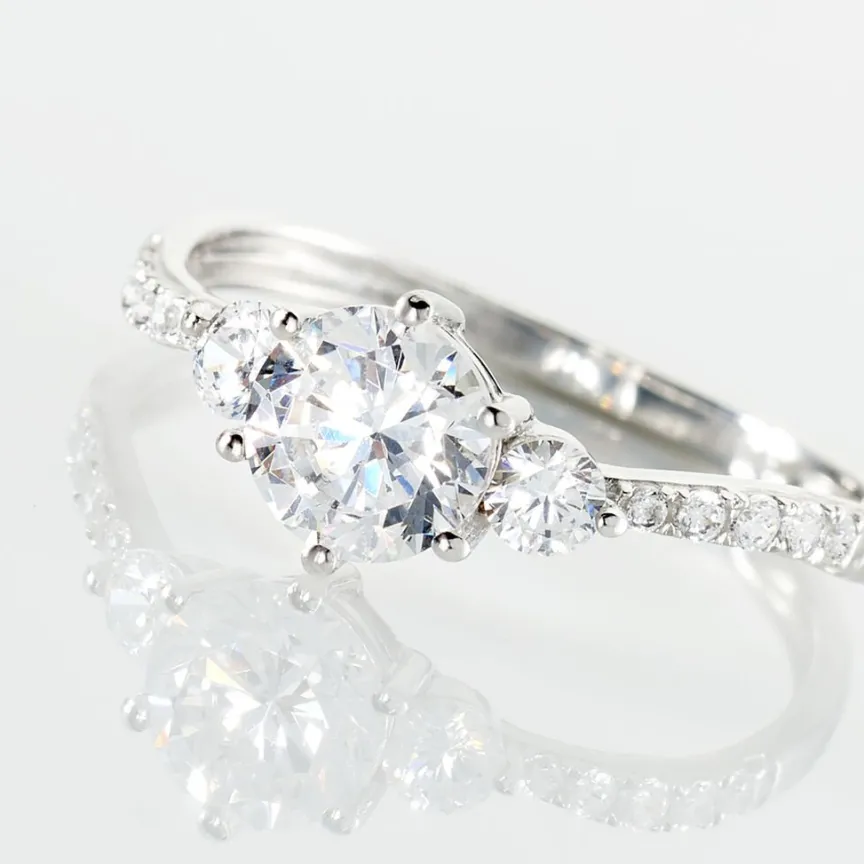 Bague Berata Or Blanc Oxyde De Zirconium-Histoire d'Or New