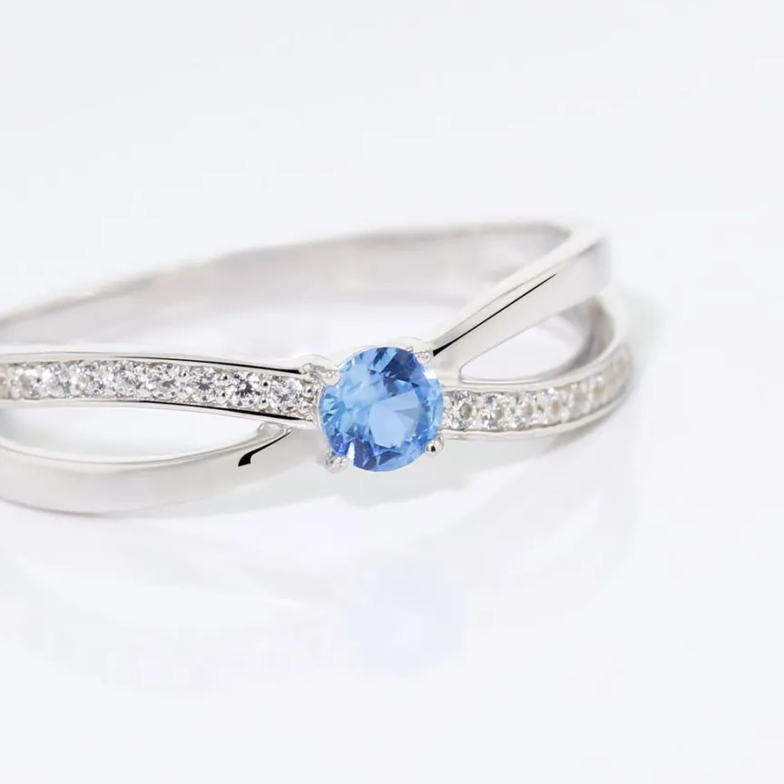 Bague Bertheline Argent Blanc Oxyde De Zirconium-Histoire d'Or Discount