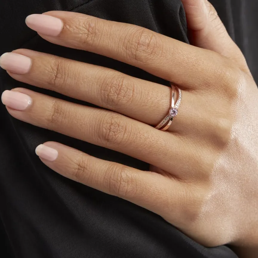 Bague Bertheline Argent Rose Oxyde De Zirconium-Histoire d'Or Outlet