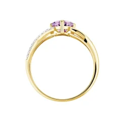 Bague Bertille Or Jaune Amethyste Et Oxyde De Zirconium-Histoire d'Or