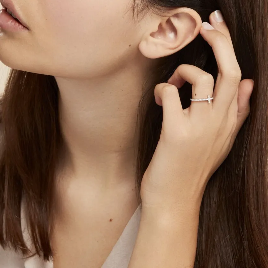 Bague Biche Argent Blanc Oxyde De Zirconium-Histoire d'Or Discount