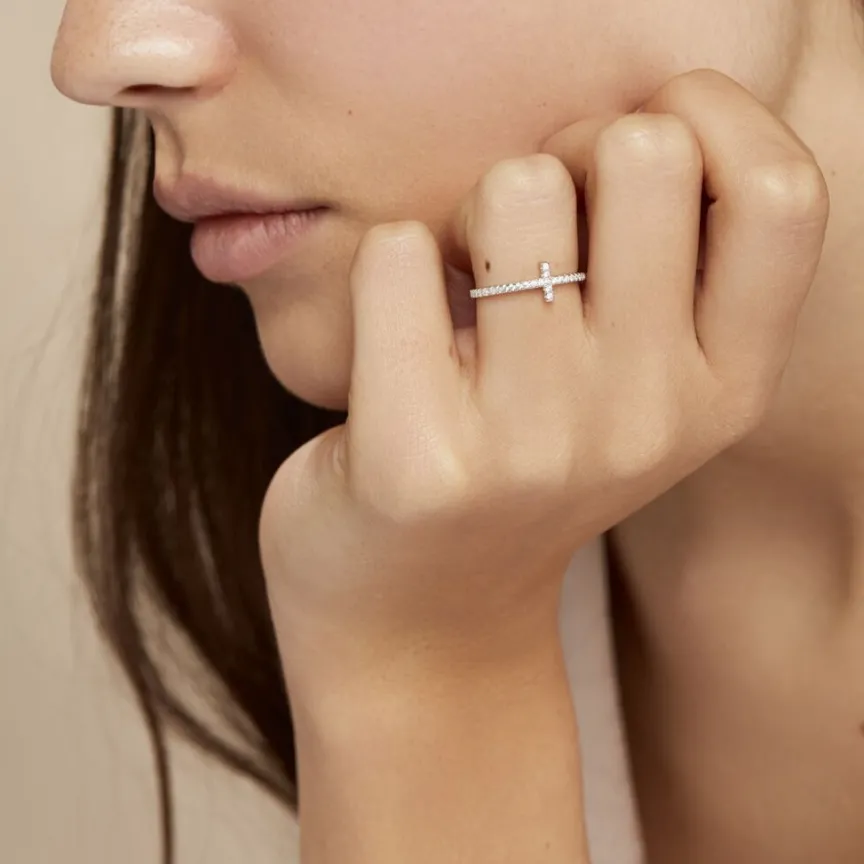 Bague Biche Argent Blanc Oxyde De Zirconium-Histoire d'Or Discount