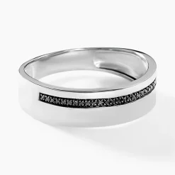 Bague Black Diamond Or Blanc Diamant-Histoire d'Or Sale