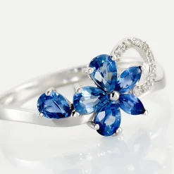 Bague Bouquet Or Blanc Saphir Et Diamant-Histoire d'Or Best