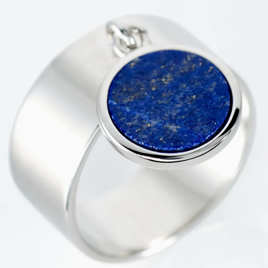 Bague Camillo Argent Blanc Lapis Lazuli-Histoire d'Or Best