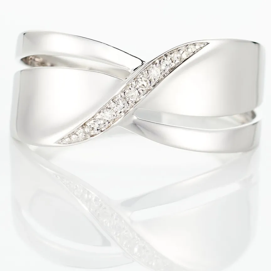 Bague Camomille Or Blanc Diamant-Histoire d'Or Hot