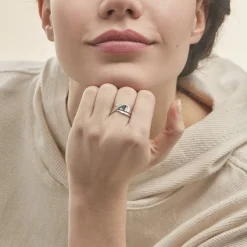 Bague Camomille Or Blanc Diamant-Histoire d'Or Hot