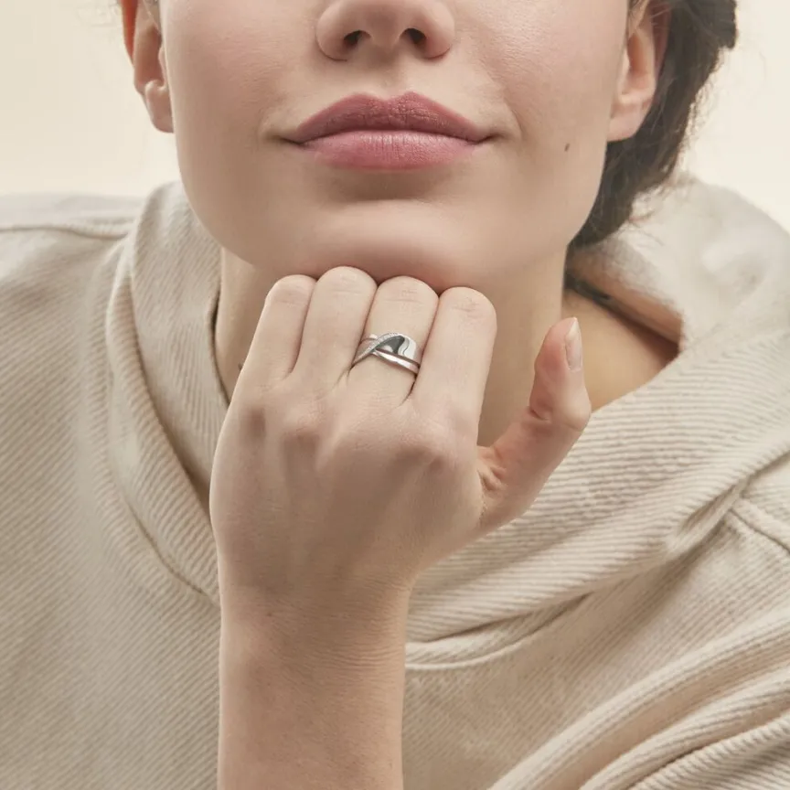 Bague Camomille Or Blanc Diamant-Histoire d'Or Hot