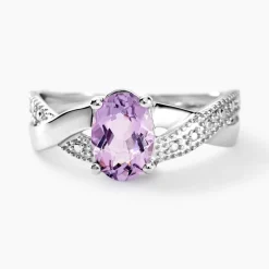 Bague Candice Or Blanc Amethyste-Histoire d'Or New