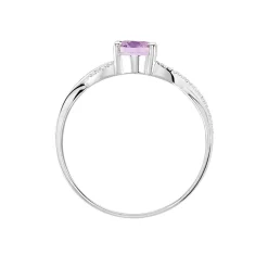 Bague Candice Or Blanc Amethyste-Histoire d'Or New