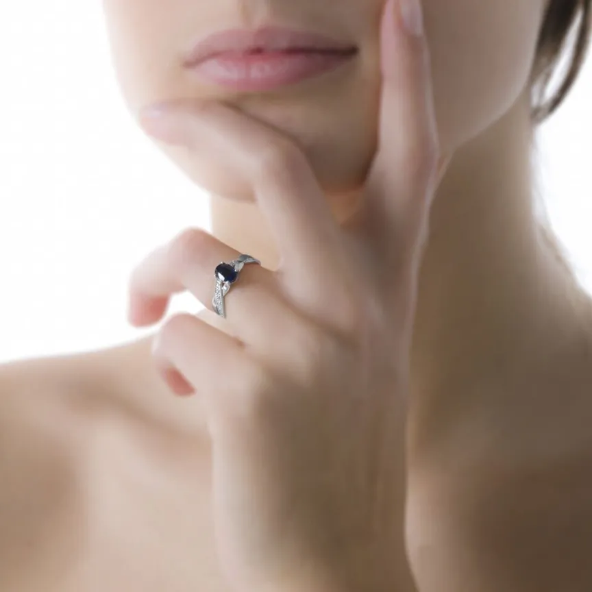 Bague Candice Or Blanc Grenat-Histoire d'Or Discount