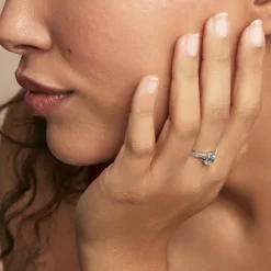 Histoire d'Or Bague Candice Or Blanc Topaze