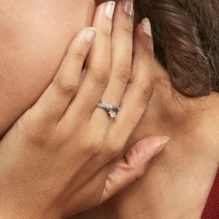 Histoire d'Or Bague Candice Or Blanc Topaze