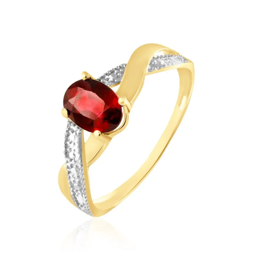Bague Candice Or Jaune Grenat-Histoire d'Or Clearance