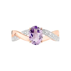 Bague Candice Or Rose Amethyste-Histoire d'Or New